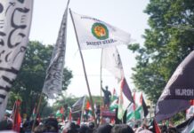 Santri Darusy Syahadah Turut Meriahkan Aksi Bela Palestina Santri Darusy Syahadah Turut Meriahkan Aksi Bela Palestina